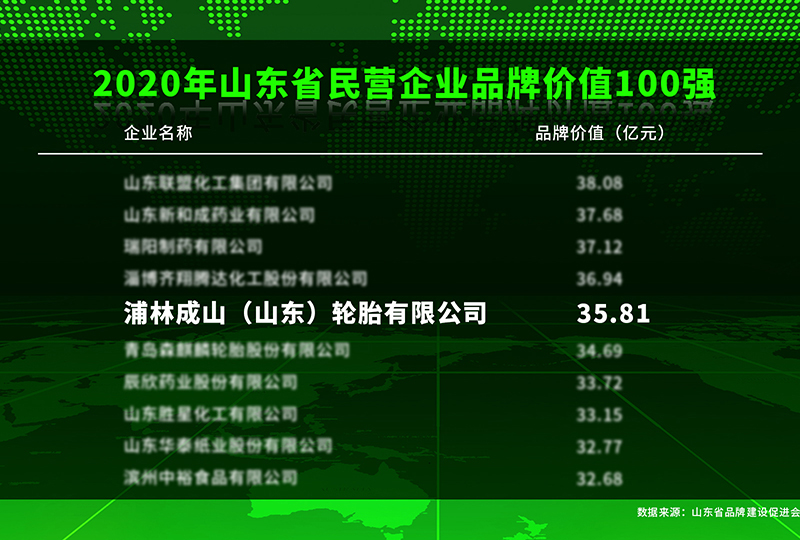 新胜娱乐入选2020年度山东民营企业品牌价值100强